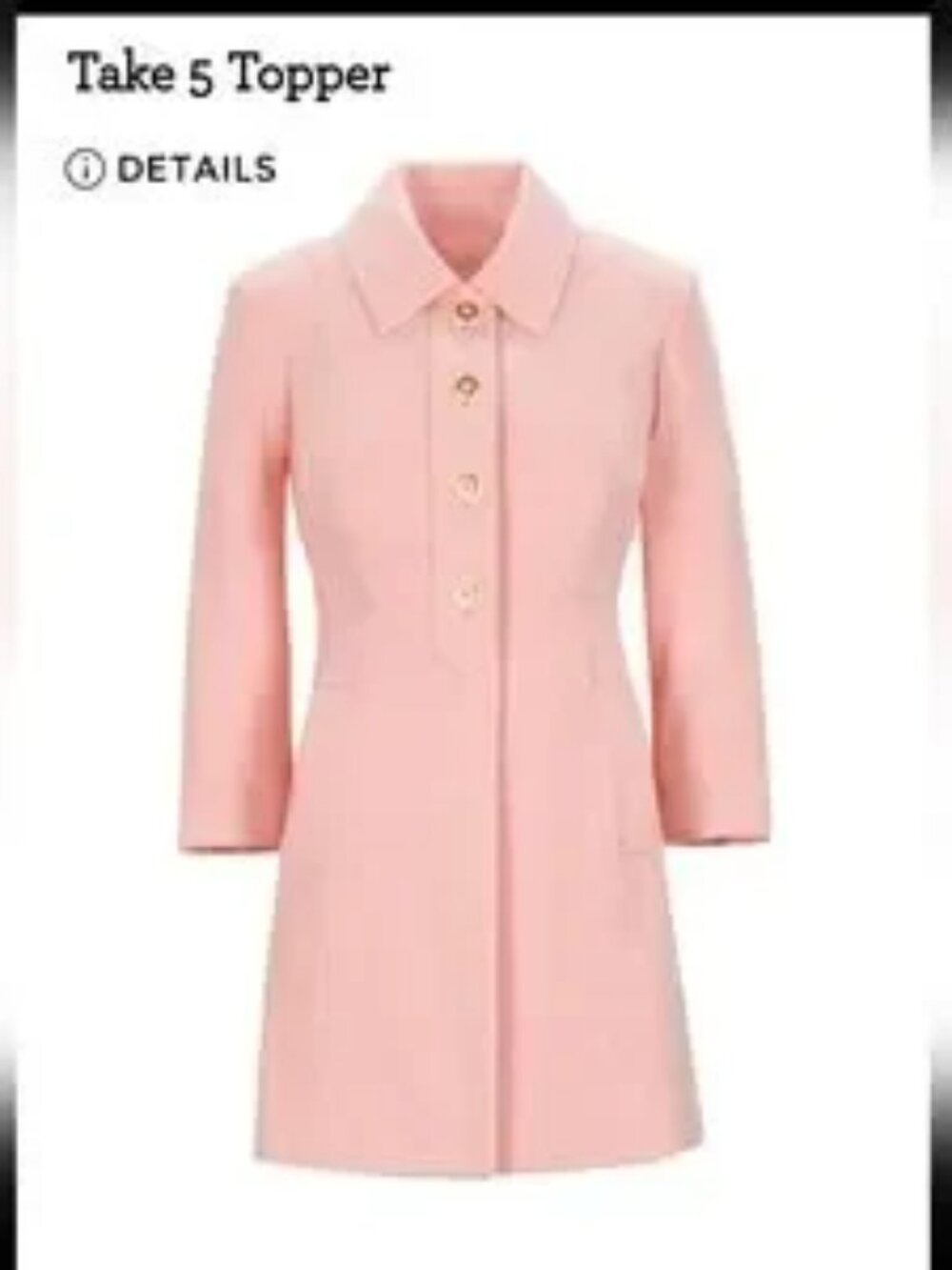 CAbi Pink Take 5 Topper Blazer size Small